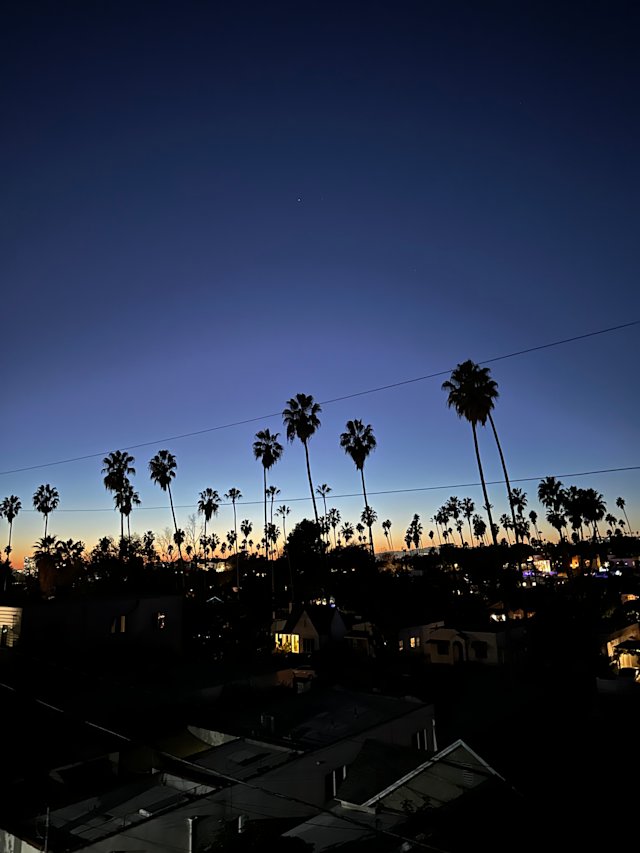 Sunset over Silverlake.