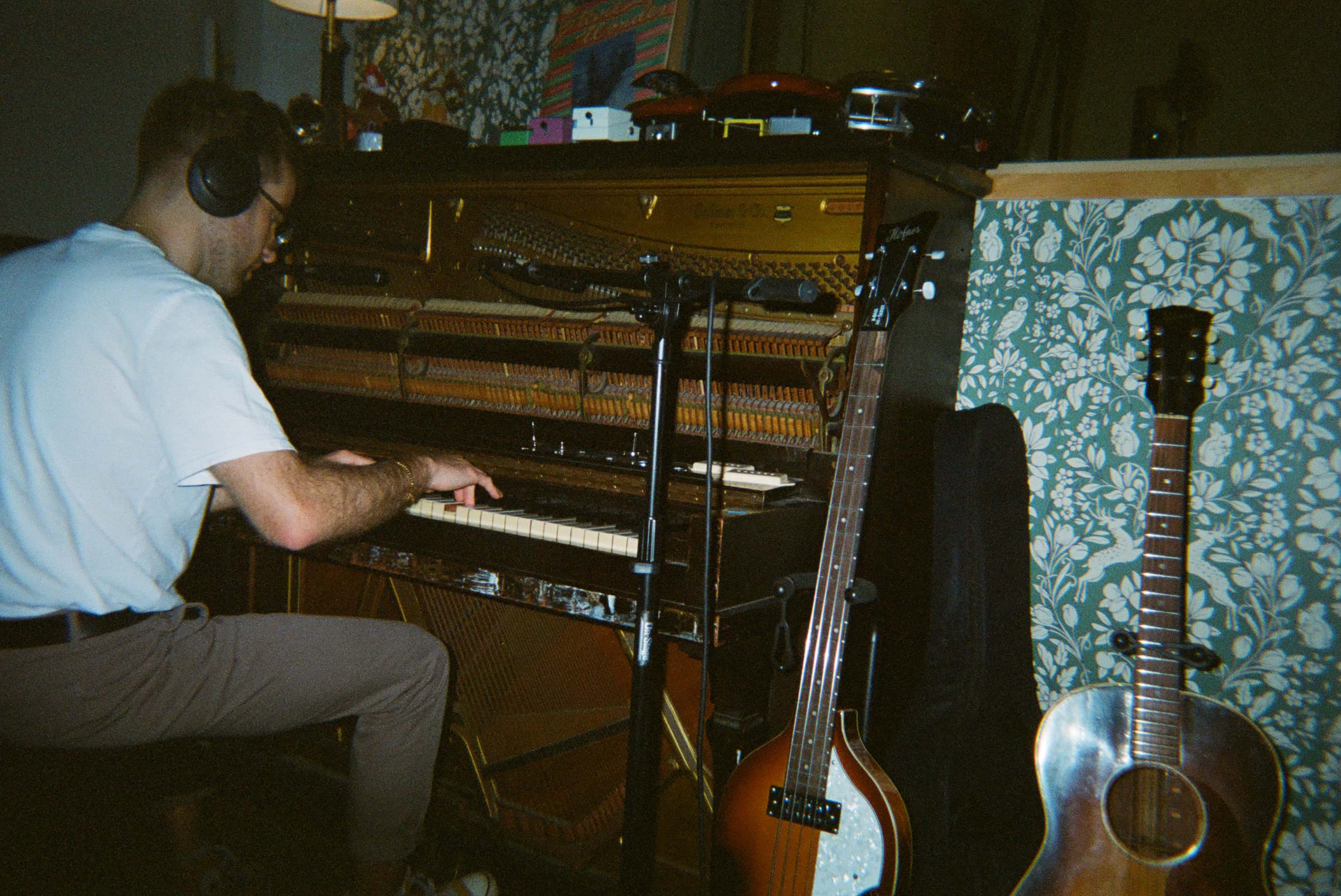 A person playing a piano.