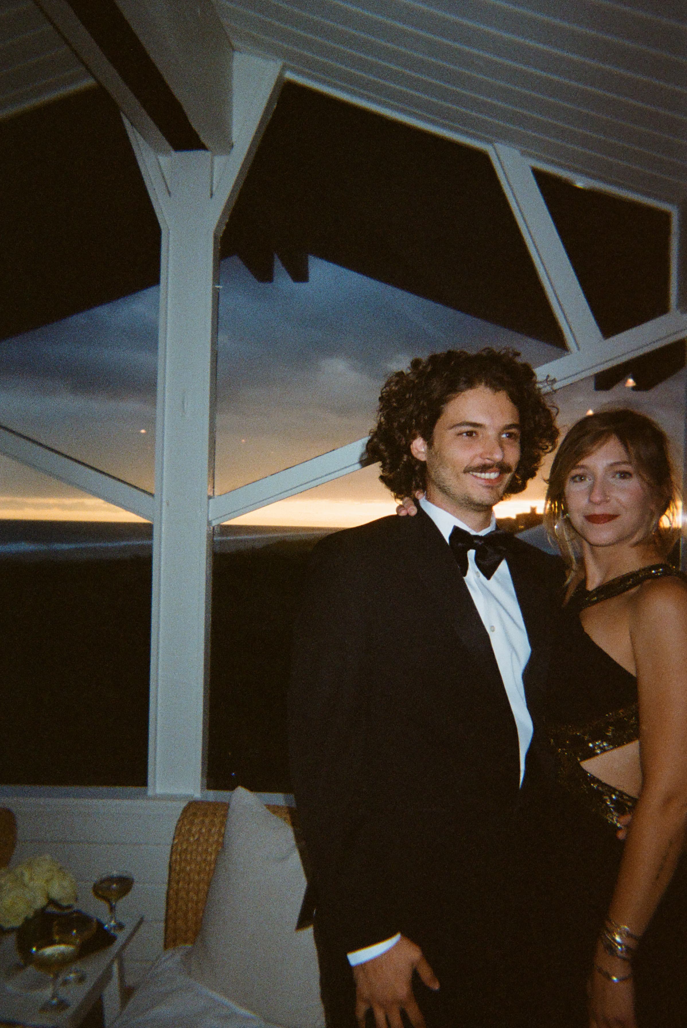 Two people posing for a picture.