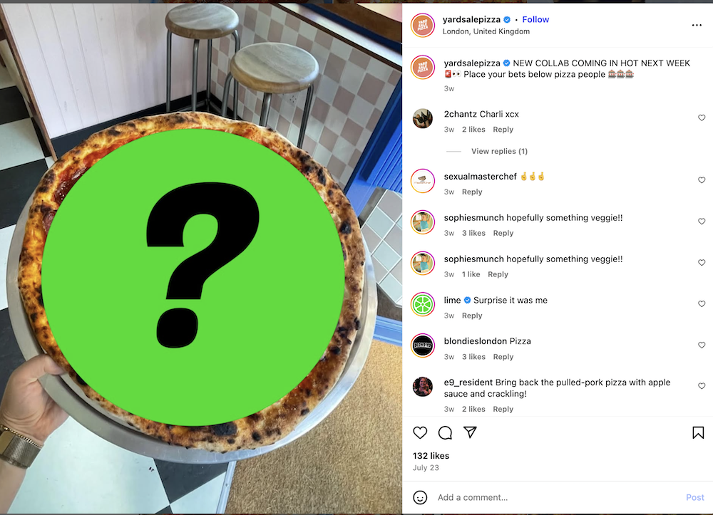 Yardsale pizza collab 
