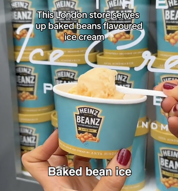 Baked bean ice cream