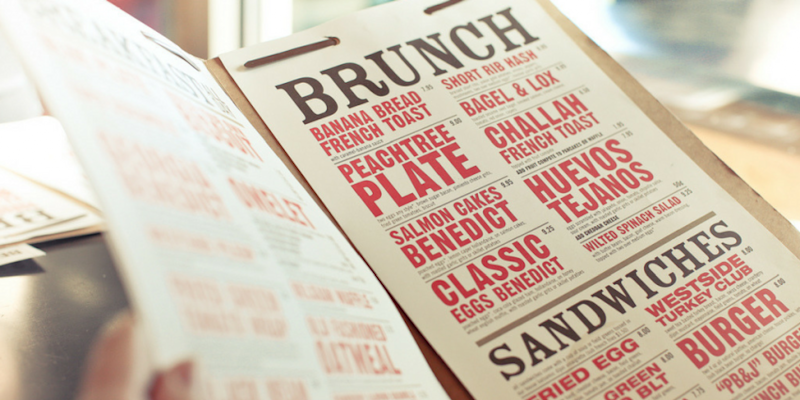 Restaurant menu