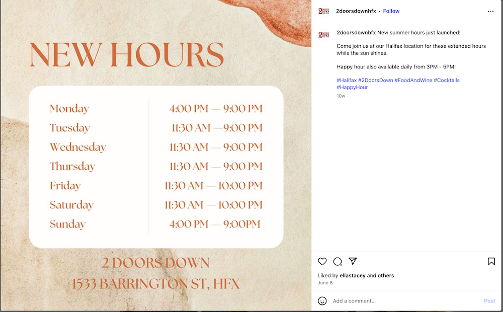 2doorsdown opening hours