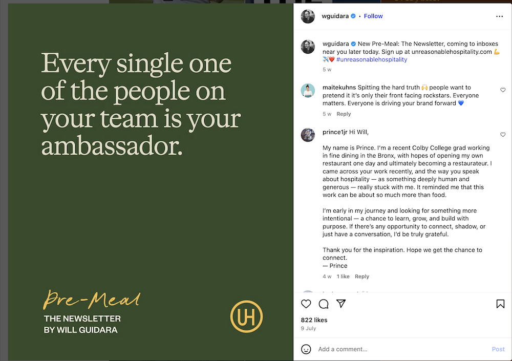 Will Guidara quote