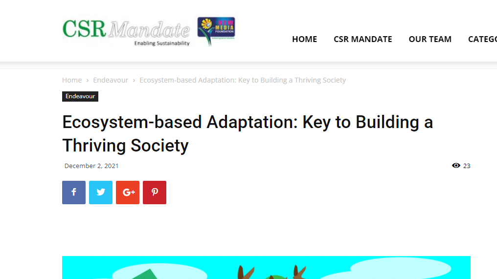 Ecosystem-based adaptation can help India address its hunger problem 