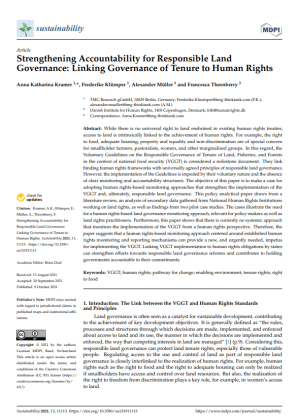 Strengthening Accountability for Responsible Land Governance: Linking Governance of Tenure to Human Rights