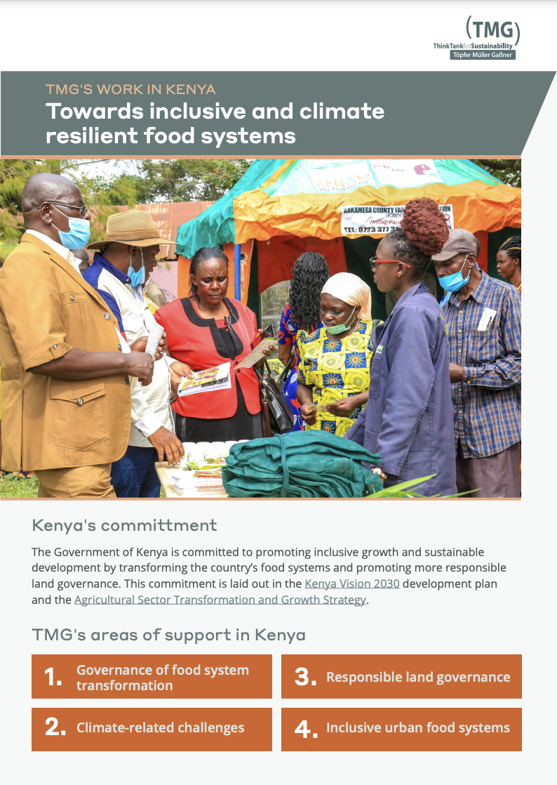 TMG's work in Kenya - Towards inclusive and climate resilient food systems