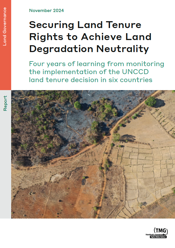 Securing Land Tenure Rights to Achieve Land Degradation Neutrality 