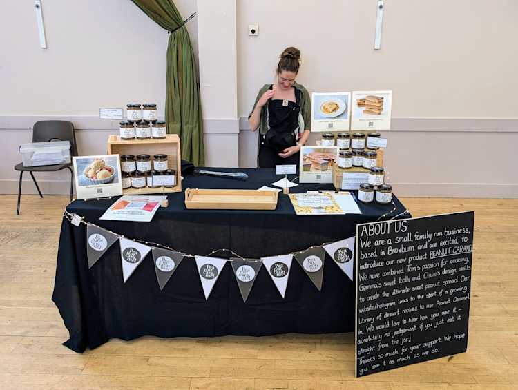 Peanut Caramel first stall at West Lothian Producer's market