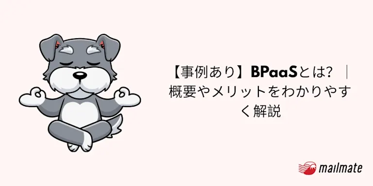 【事例あり】BPaaSとは？｜概要やメリットをわかりやすく解説
