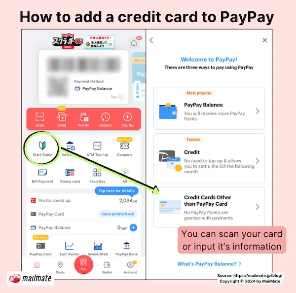 how to add a credit card to paypay japan