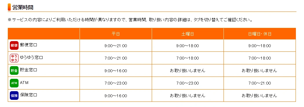 引用元：新宿郵便局 (東京都) - 日本郵政グループ