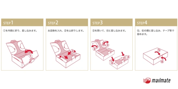 ゆうパケットプラス専用箱の組立方法