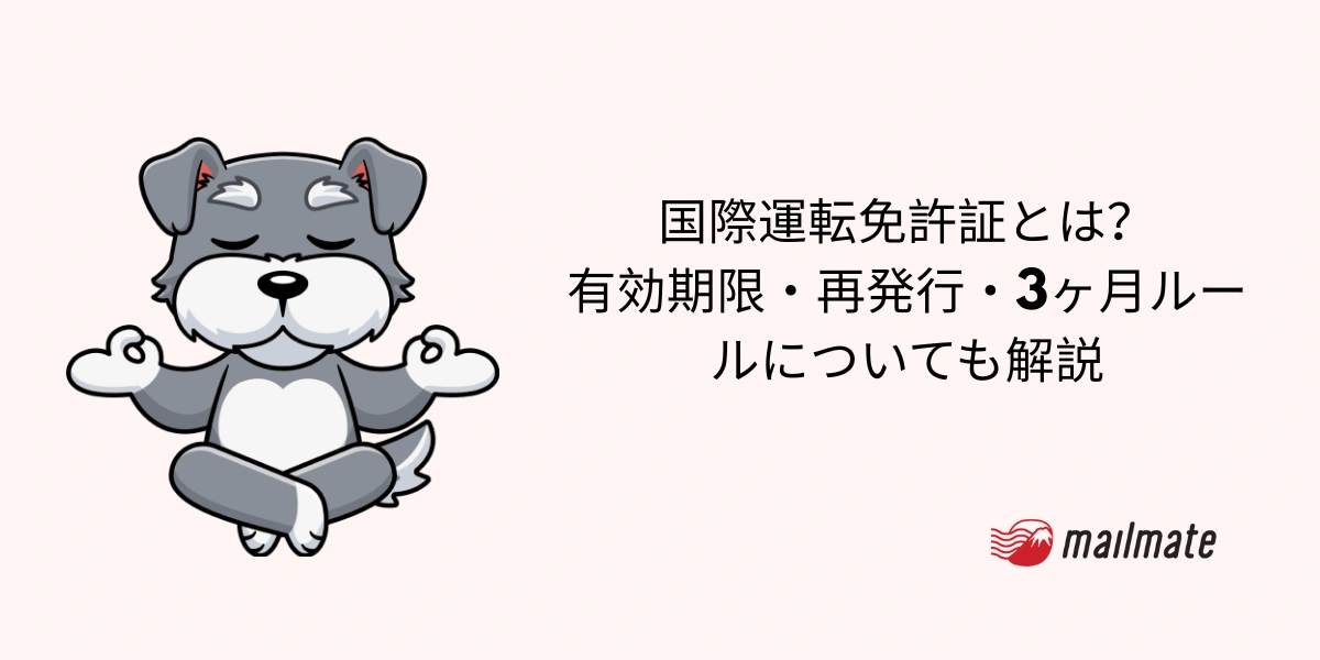 国際運転免許証とは?有効期限・再発行・3ヶ月ルールについても解説