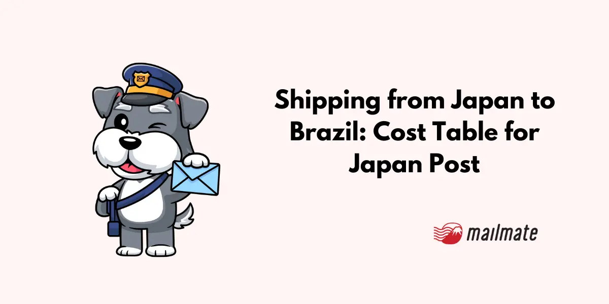 Shipping from Japan to Brazil: Cost Table for Japan Post