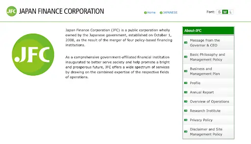 Japan Finance Corporation (JFC) Startup Loans