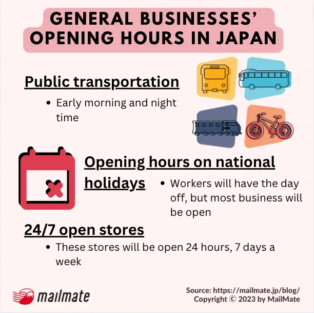 general japan business hours