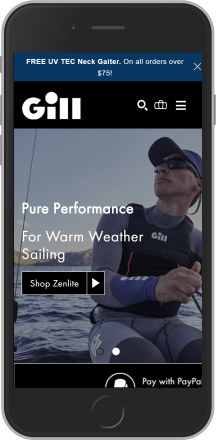 Gill Marine on mobile