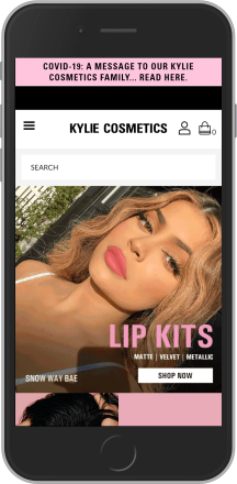 Kylie Cosmetics on mobile