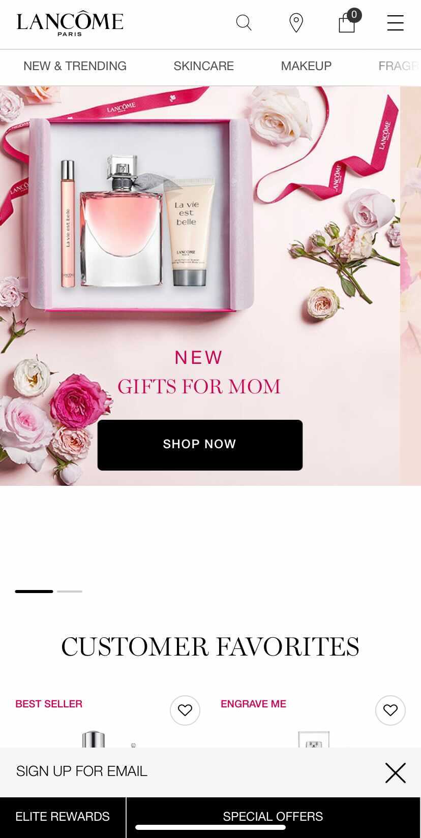 Lancome - Mobile UX