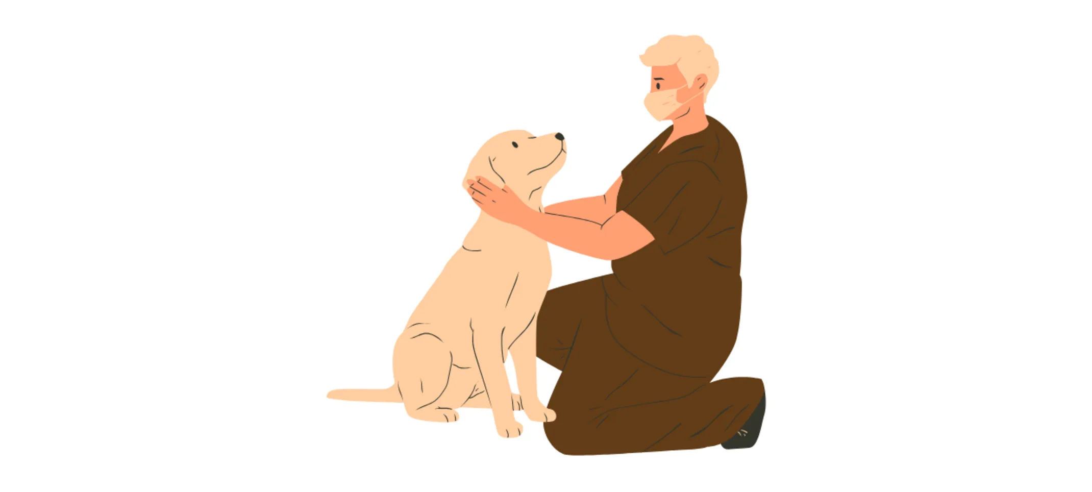 Cartoon Veterinarian Examining Dog Cartoon Veterinarian Examining Dog