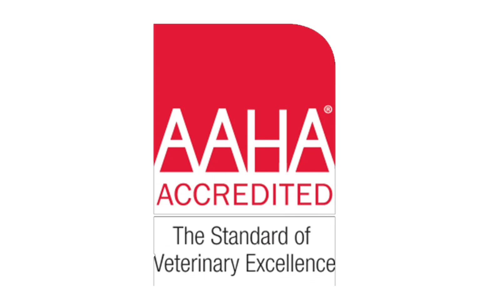 AAHA red and white logo AAHA red and white logo