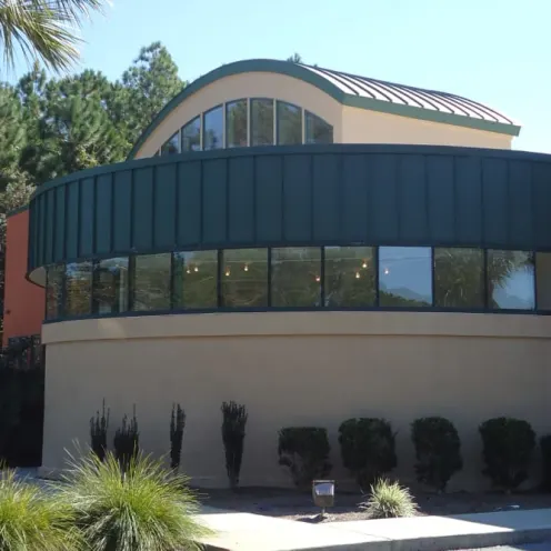 Animal Care Center of Panama City Beach building with round walls and high roof