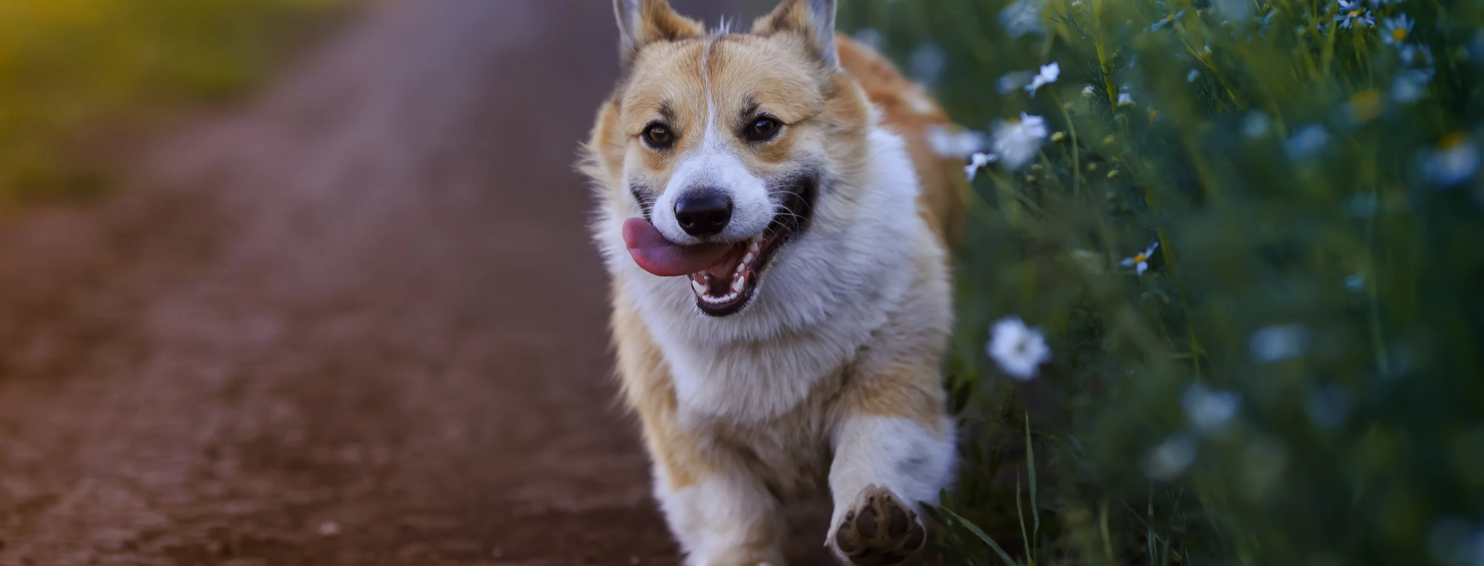 Corgi in a field