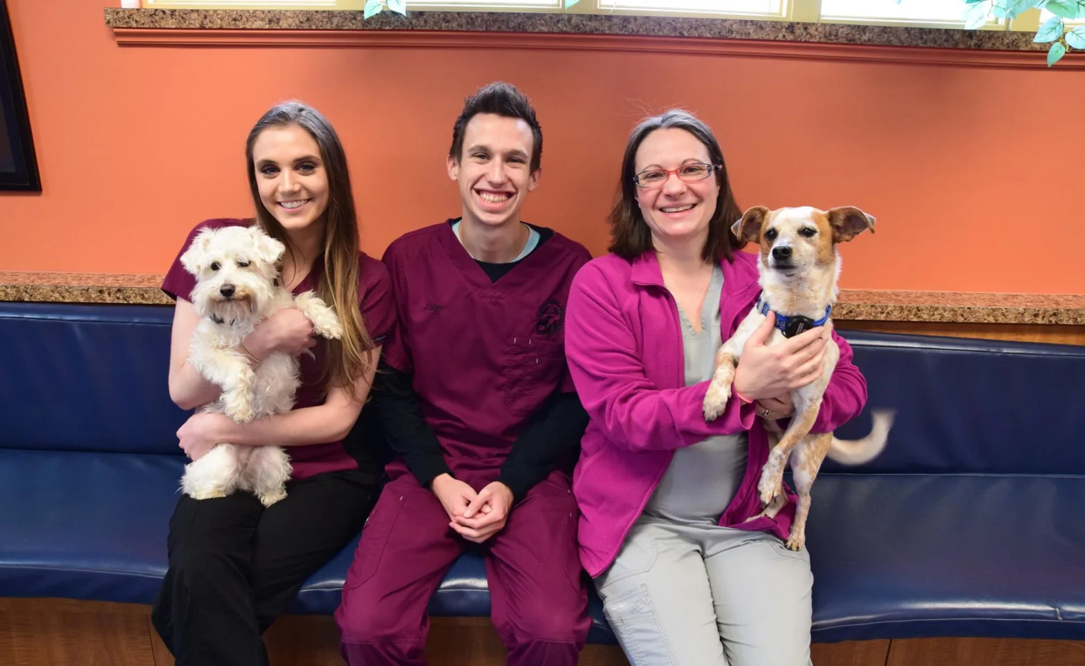 WWVH Staff holding dogs