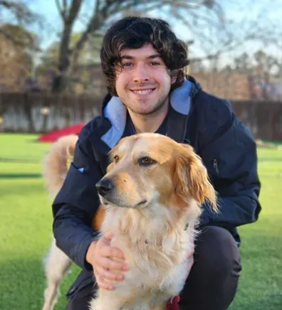 Peter with a dog
