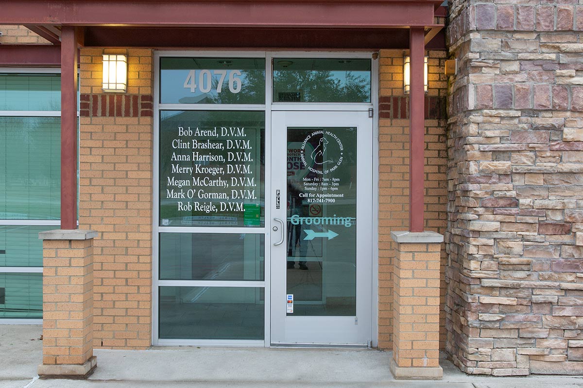 Alliance Animal Health Center Door