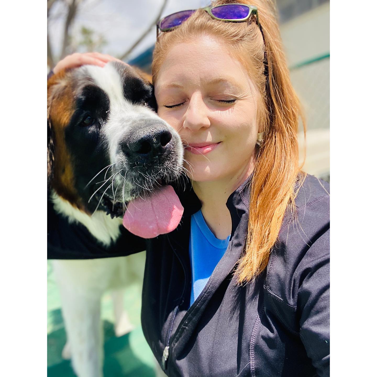 Employee with Big Dog