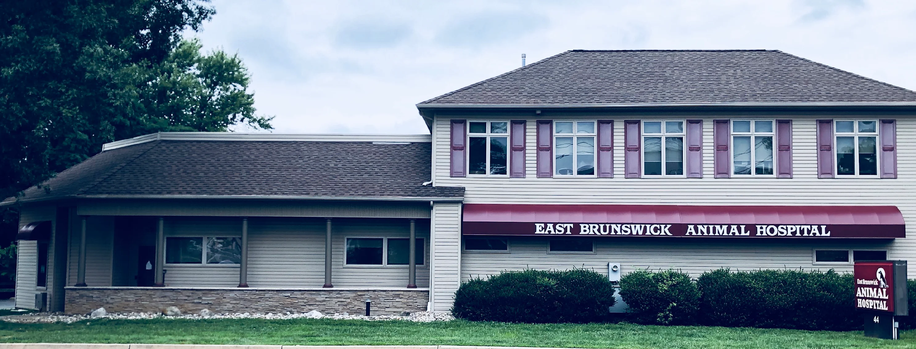 East Brunswick Animal Hospital exterior, front view. East Brunswick Animal Hospital exterior, front view.