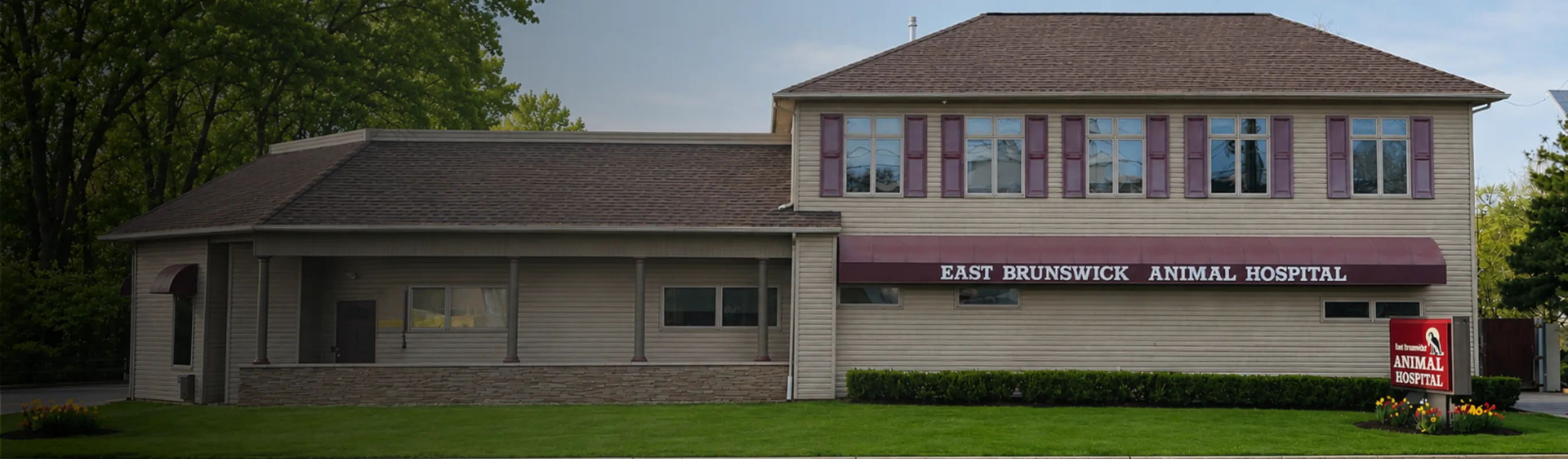 East Brunswick Animal Hospital exterior, front view. East Brunswick Animal Hospital exterior, front view.