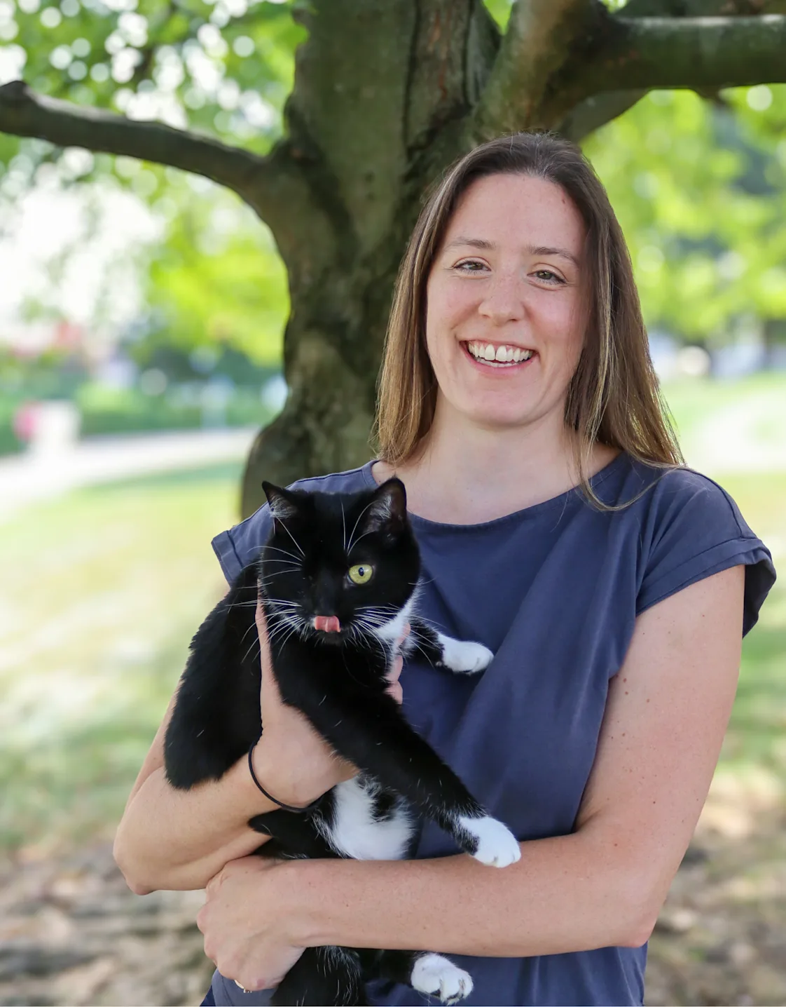 Gina Watzka with cat Gina Watzka with cat