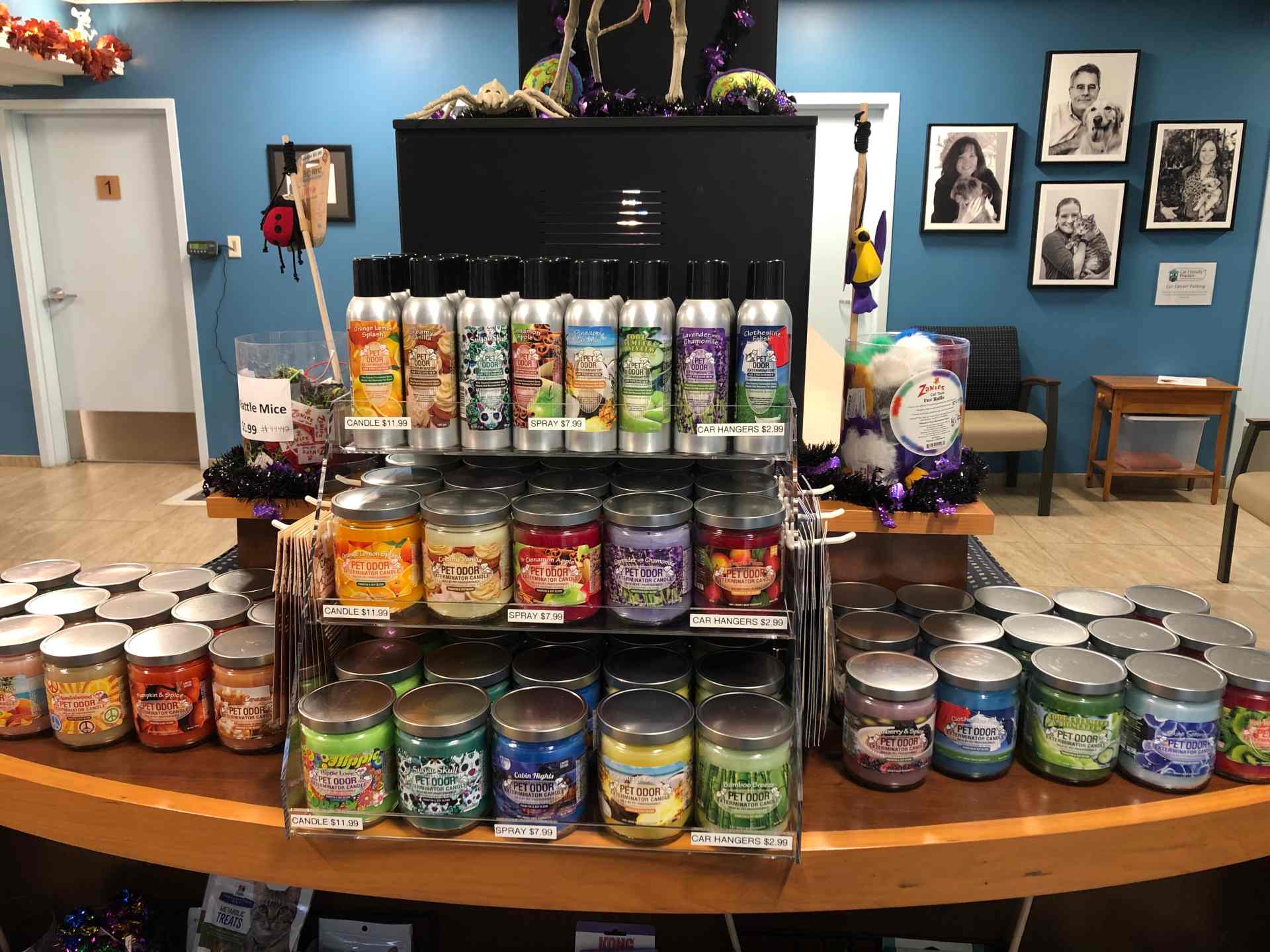 Selection of goods in main lobby