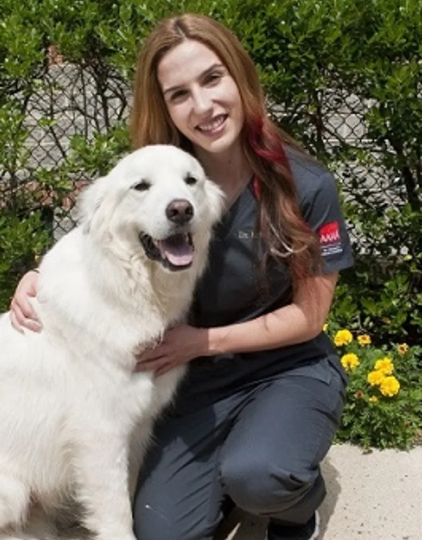 Kristy with a pet from Princeton Animal Hospital & Carnegie Cat Clinic