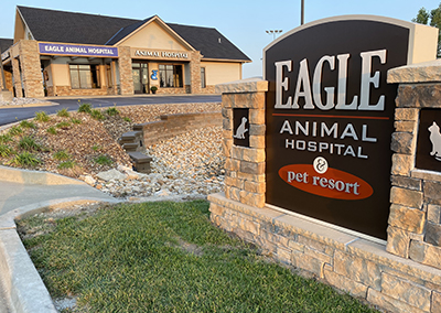 A exterior shot of the location