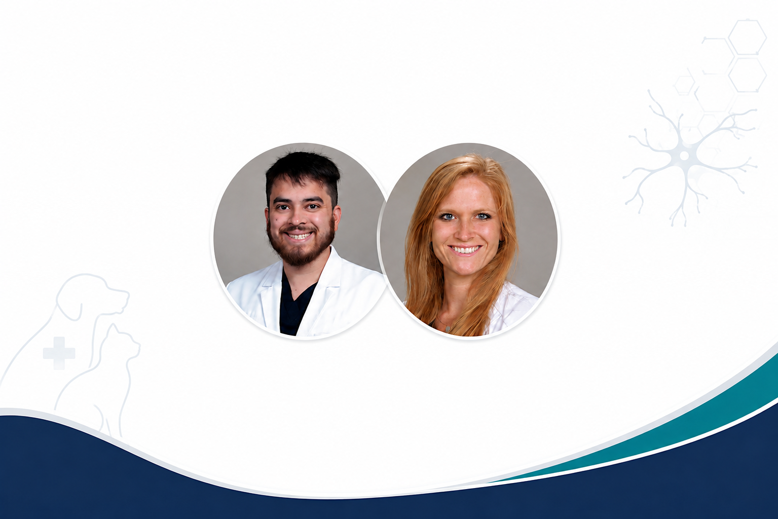 headshot of a man and woman on a white background
