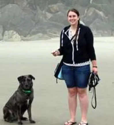 Katie with her dog Katie with her dog