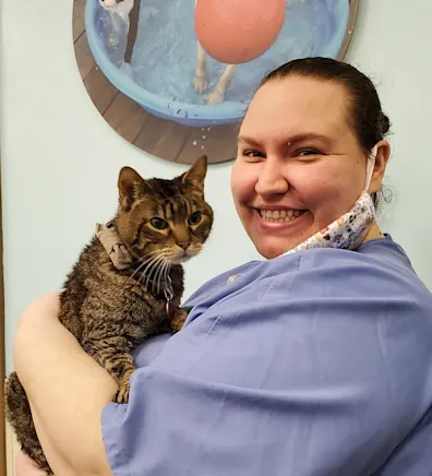 Lindsay H. with cat Lindsay H. with cat
