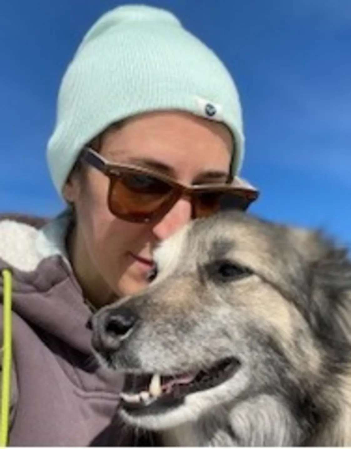 Emilie Peterson with a dog Emilie Peterson with a dog