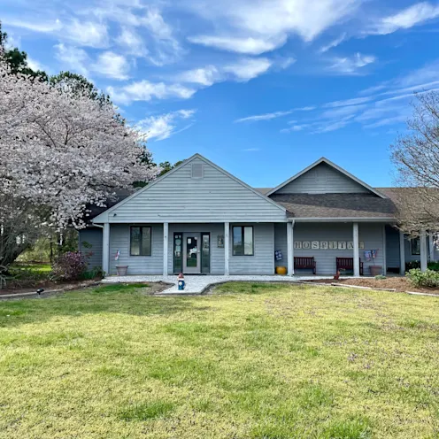 Exterior of the hospital building Exterior of the hospital building