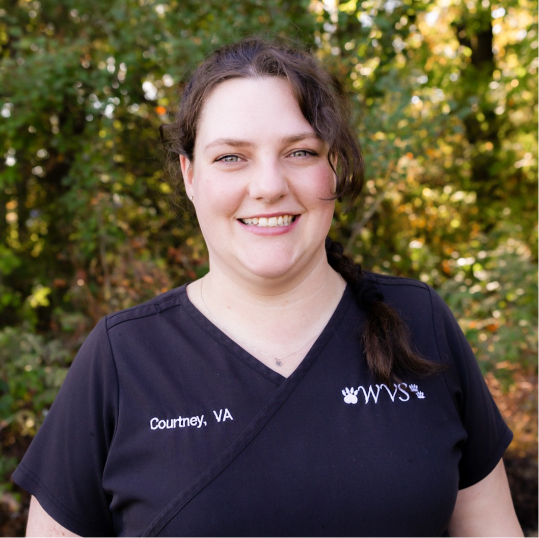 Courtney Jackson in her scrubs