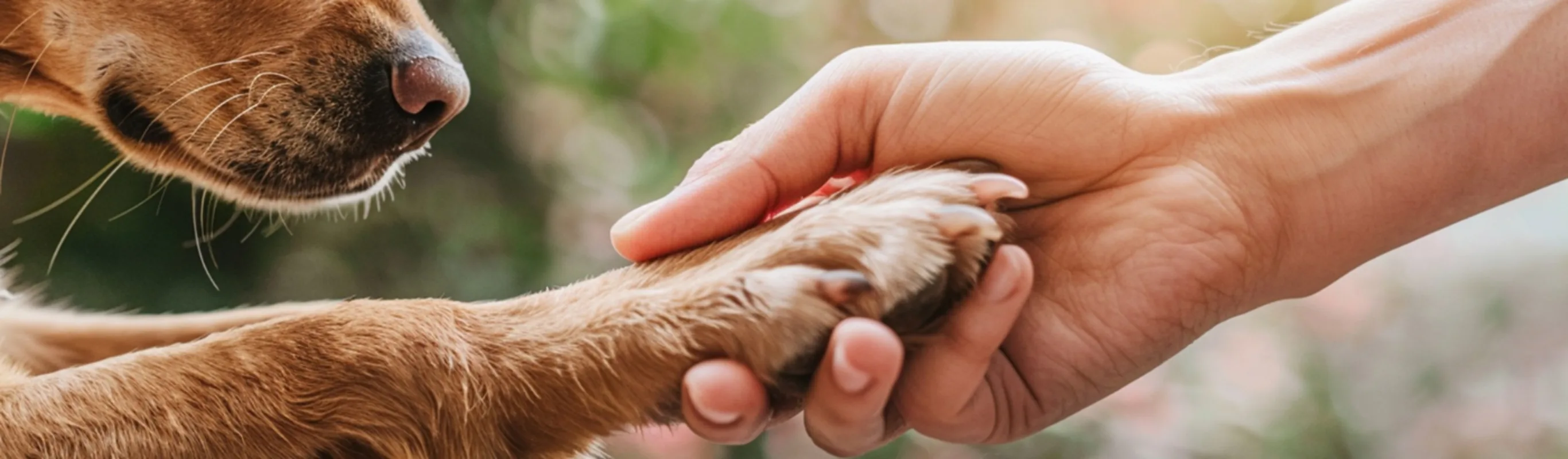 Close Up of Hands Holding a Dog's Paws Close Up of Hands Holding a Dog's Paws