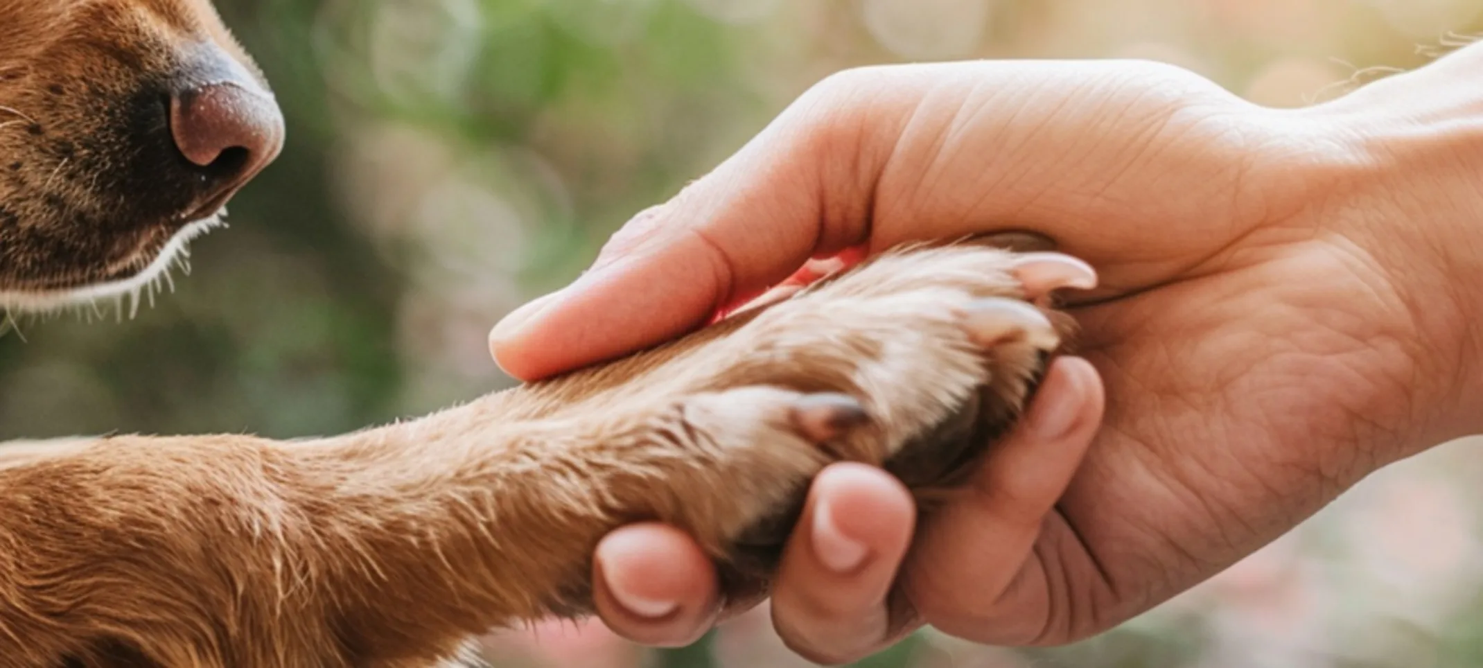 Close Up of Hands Holding a Dog's Paws Close Up of Hands Holding a Dog's Paws