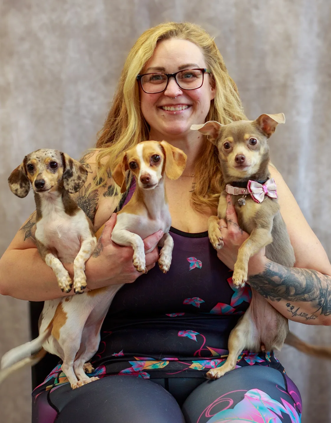 Amber holding a chihuahua Amber holding a chihuahua