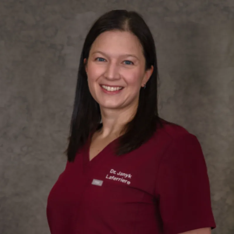 Dr. Janyk Laferriere, DVM smiling at the camera  Dr. Janyk Laferriere, DVM smiling at the camera