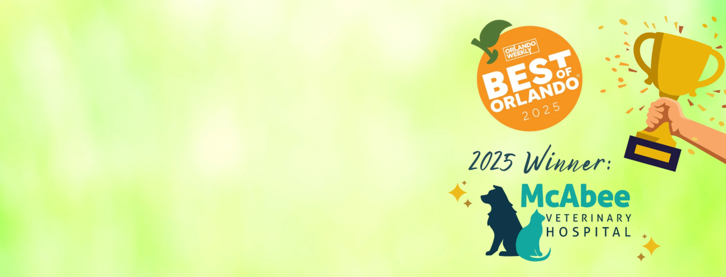 Orlando's Best Veterinary Hospital for 2025! Orlando's Best Veterinary Hospital for 2025!