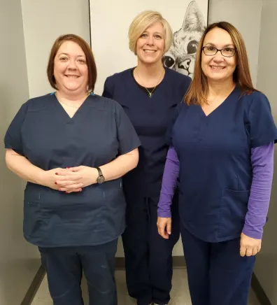 Rhonda Leffew, Rhonda Helms & Michelle Finchum, staff at Appalachian Veterinary Hospital